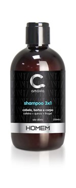 Ficha técnica e caractérísticas do produto Shampoo Amávia Homem 3 em 1 250ml