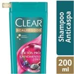 Ficha técnica e caractérísticas do produto Shampoo Anticaspa Clear Detox Pró-Crescimento com Argila 200ml