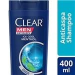 Ficha técnica e caractérísticas do produto Shampoo Anticaspa Clear Men Ice Cool Menthol 400 Ml, Clear