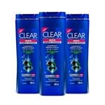 Ficha técnica e caractérísticas do produto Shampoo Anticaspa Clear Men Limpeza Profunda 400ml 6 Unidades