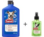 Ficha técnica e caractérísticas do produto Shampoo Antipulga 500ml + Colonia Perfume para Cães Machos - Sanol
