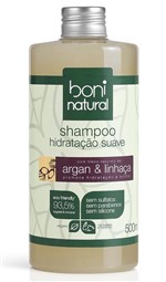 Ficha técnica e caractérísticas do produto Shampoo Argan e Linhaça Boni Natural - 500ml