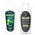 Ficha técnica e caractérísticas do produto Shampoo Babosa Natural Poderosa Aloe Vera + Shampoo Carvão Ativado SoftHair - Soft Hair