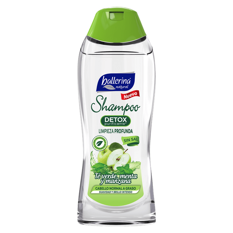 Shampoo Ballerina, Detox Té Verde Frasco, 750 Ml