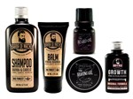 Shampoo + Balm + Beard Oil + Shaving Gel + Tônico Produtos para Barba - Barba de Macho