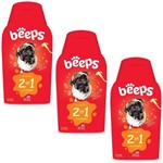 Ficha técnica e caractérísticas do produto Shampoo Beeps Pet Society Pelos Curtos 2 em 1 500ml - 3 Unid.
