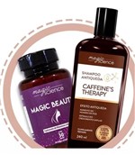 Ficha técnica e caractérísticas do produto Shampoo Caffeines Therapy e Magic Beauty Pílula da Beleza - Magic Science