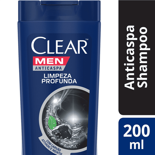 Ficha técnica e caractérísticas do produto Shampoo Clear Anticaspa Men Limpeza Profunda Clear 200ml