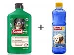 Shampoo Condicionador 2 em 1 para Cães + Limpador de Ambiente Desinfetante Eliminador de Odor