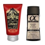 Ficha técnica e caractérísticas do produto Shampoo de Barba Negra 140 Ml Don Alcides + Balsamo Escuro 250ml Macho Landia