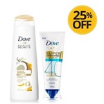 Shampoo Dove Ritual de Reparação + Super Condicionador Fator 40 com 25% Off