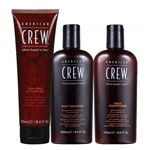 Shampoo e Condicionacor Daily 250Ml e Firm Hold Styling Gel Fixador 250Ml American Crew