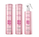 Shampoo E Condicionador De Quartzo 250ml + Leave-in Protetor Térmico Fluído 215ml Boca Rosa Hair Cadiveu C/3