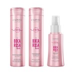 Shampoo E Condicionador De Quartzo 250ml + Reparador De Pontas Líquido Condicionante 65ml - Boca Rosa Hair Cadiveu C/3