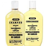 Kit Shampoo e Condicionador Tratamento para Fortalecimento de Cabelos - Gota Dourada