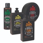 Ficha técnica e caractérísticas do produto Shampoo e Condicionador + Pomada + Óleo + Máscara Black Barber Kit Muriel