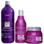 Ficha técnica e caractérísticas do produto Shampoo e Máscara Platinum Blond e Água Oxigenada OX Vol 30 - Forever Liss