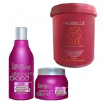 Ficha técnica e caractérísticas do produto Shampoo e Máscara Platinum Blond e Bottox Probelle 1Kg - Forever Liss