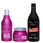 Ficha técnica e caractérísticas do produto Shampoo e Máscara Platinum Blond e Shampoo Anabolizante Capilar 300ml - Forever Liss