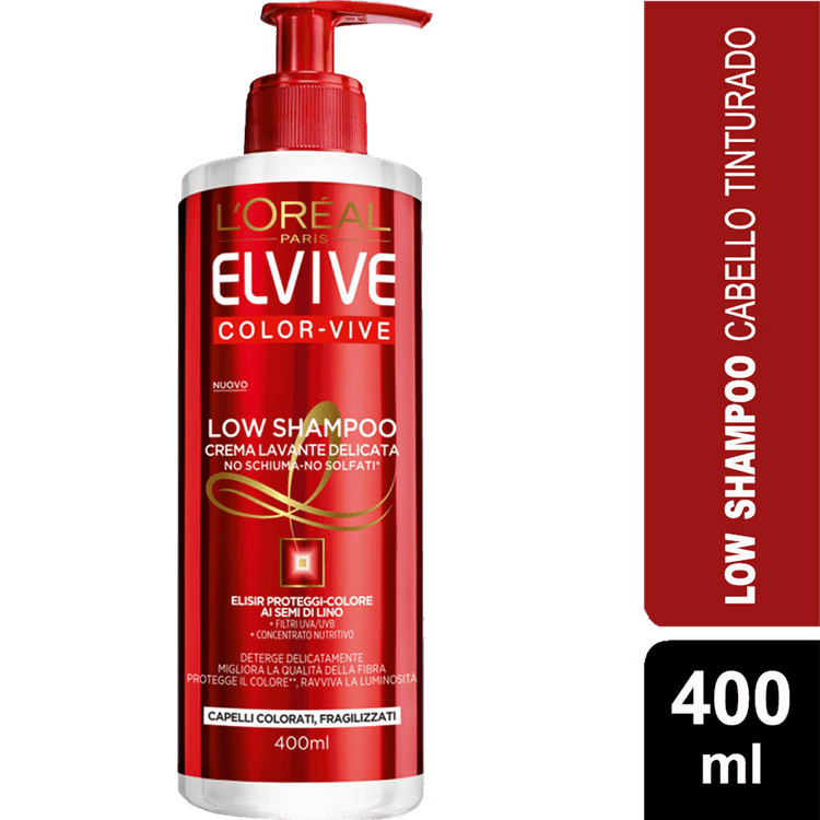 Ficha técnica e caractérísticas do produto Shampoo Elvive Low Poo Colorvive, 400 Ml