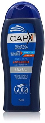 Ficha técnica e caractérísticas do produto Shampoo Gota Dourada CapX Anticaspa Antiqueda 250ml (Azul)