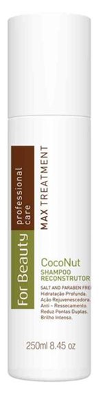 Shampoo Hidratante Recontrutor Profissional - Max Treatment CocoNut (495) 250ml - For Beauty