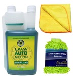 Ficha técnica e caractérísticas do produto Shampoo Lava Auto 1:400 Melon Easytech Luva e Microfibra