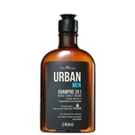 Ficha técnica e caractérísticas do produto Shampoo Multifuncional Urban Men 3x1 - 240ml Farmaervas