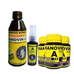 Shampoo Nanovin a + Tônico Cavalo de Ouro + 3 Suplementos