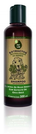 Ficha técnica e caractérísticas do produto Shampoo Neutralizador de Odores para Cães - Erva Doce PetLab Extractos 300 Ml
