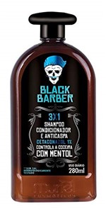 Ficha técnica e caractérísticas do produto Shampoo para Barba Muriel Black Barber 3x1 Anticaspa 280ml