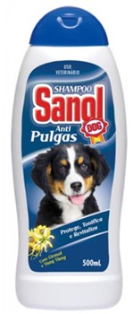 Shampoo para Cão Antipulga 1500 Ml Sanol com 12 - Sanol Dog