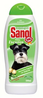 Ficha técnica e caractérísticas do produto Shampoo para Cão Pelo Escuro 500 Ml Sanol com 12 - Sanol Dog