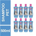 Ficha técnica e caractérísticas do produto Shampoo Pet Branqueador Cães e Gatos Top Vet 500ml Kit 8un