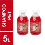 Ficha técnica e caractérísticas do produto Shampoo Pet Frutas Vermelhas Cães e Gatos Top Vet 5l Kit 2un
