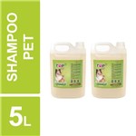 Ficha técnica e caractérísticas do produto Shampoo Pet Neutro Premium Cães e Gatos Top Vet 5l Kit 2un