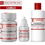 Shampoo Regenerador 200Ml + Hair Complex 60 Caps + Minoxidil com Propilenoglicol 120Ml - Oficialfarma