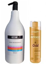 Shampoo Serie Cronograma Kiss me Cosméticos + Matizador Intensuy Color Gold Lé Charmes - Kiss me e Lé Charmes