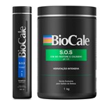 Ficha técnica e caractérísticas do produto Shampoo Sos - 300 Ml + Máscara de Hidratação Sos 1 Kg Biocale