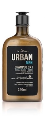 Ficha técnica e caractérísticas do produto Shampoo Urban Men Ipa 3x1 240 Ml - Farmaervas