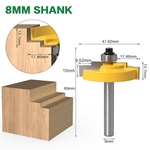 Ficha técnica e caractérísticas do produto Shank fresa Photo Frame pisou Bit Rabbetting Molding Madeira Router