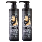 Ficha técnica e caractérísticas do produto Shaving Gel De Barbear Bravus 500ml Com 2 Unidades
