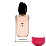 Ficha técnica e caractérísticas do produto Sì Giorgio Armani Eau de Parfum - Perfume Feminino 100ml+Necessaire Pink com Puxador em Fita