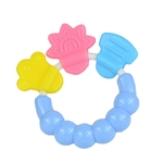 Silicone segurança do bebê dentição Teether anel círculo colorido Presente Toy bolas Beads