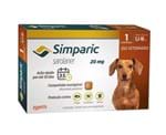 Ficha técnica e caractérísticas do produto Simparic 20mg Zoetis 1 Comp Antipulgas Cães 5,1 a 10kg