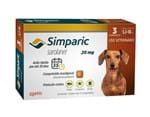 Ficha técnica e caractérísticas do produto Simparic 20mg Zoetis 3 Comp Antipulgas Cães 5,1 a 10kg