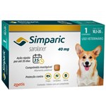 Ficha técnica e caractérísticas do produto Simparic 40Mg Anti Pulga e Carrapato Cães de 10,1 a 20g 1 Comprimido - Zoetis