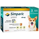 Ficha técnica e caractérísticas do produto Simparic 40Mg Anti Pulga e Carrapato Cães de 10,1 a 20g 3 Comprimidos - Zoetis