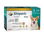 Ficha técnica e caractérísticas do produto Simparic 40mg Zoetis 3 Comp Antipulgas Cães 10,1 a 20kg