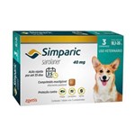 Ficha técnica e caractérísticas do produto Simparic 40mg Zoetis 3 Comp - Antipulgas Cães